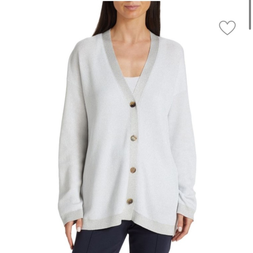 Fabiana Filippi | oversized glittery ribbed Cardigan